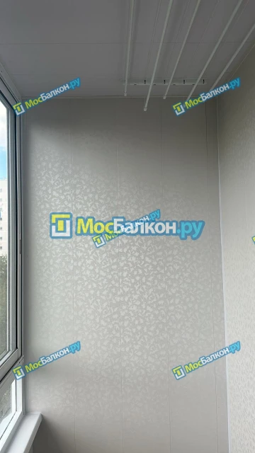 Отделка балкона и лоджии пластиковыми ПВХ панелями в Химках от компании МосБалкон