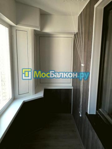 Комплексная отделка балкона ламинатом