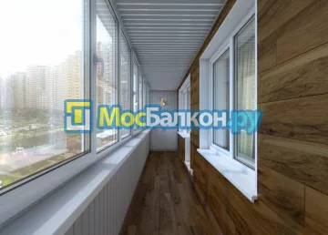 Отделка балкона и лоджии пластиковыми ПВХ панелями в Химках от компании МосБалкон